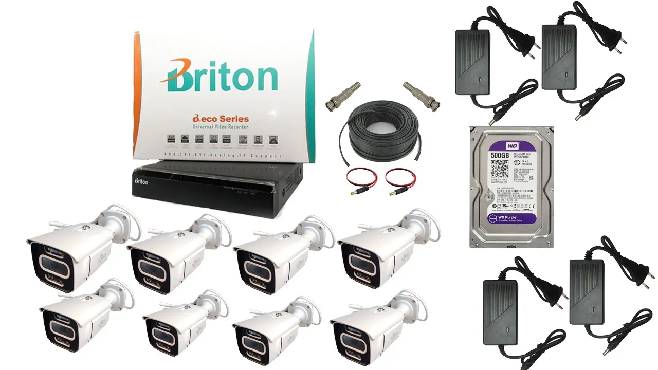 پکیج 8 عددی دوربین برایتون